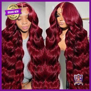 28 Inch Human Hair Lace Front Wig 180% Density Body Wave Pre Plucked